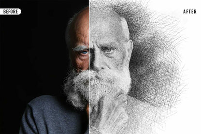 26 Digital Sketch Photoshop Effects Toolkit