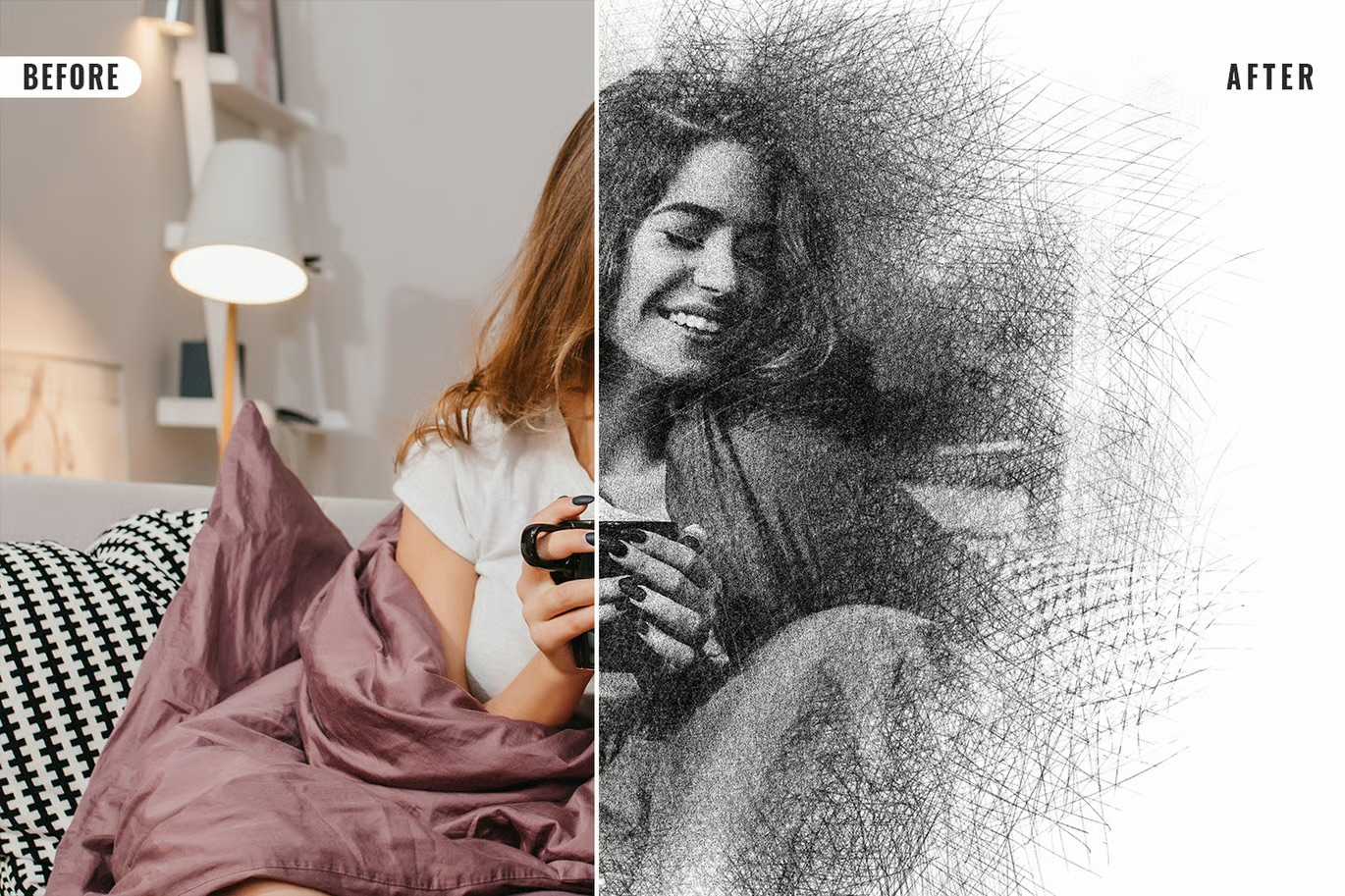 26 Digital Sketch Photoshop Effects Toolkit