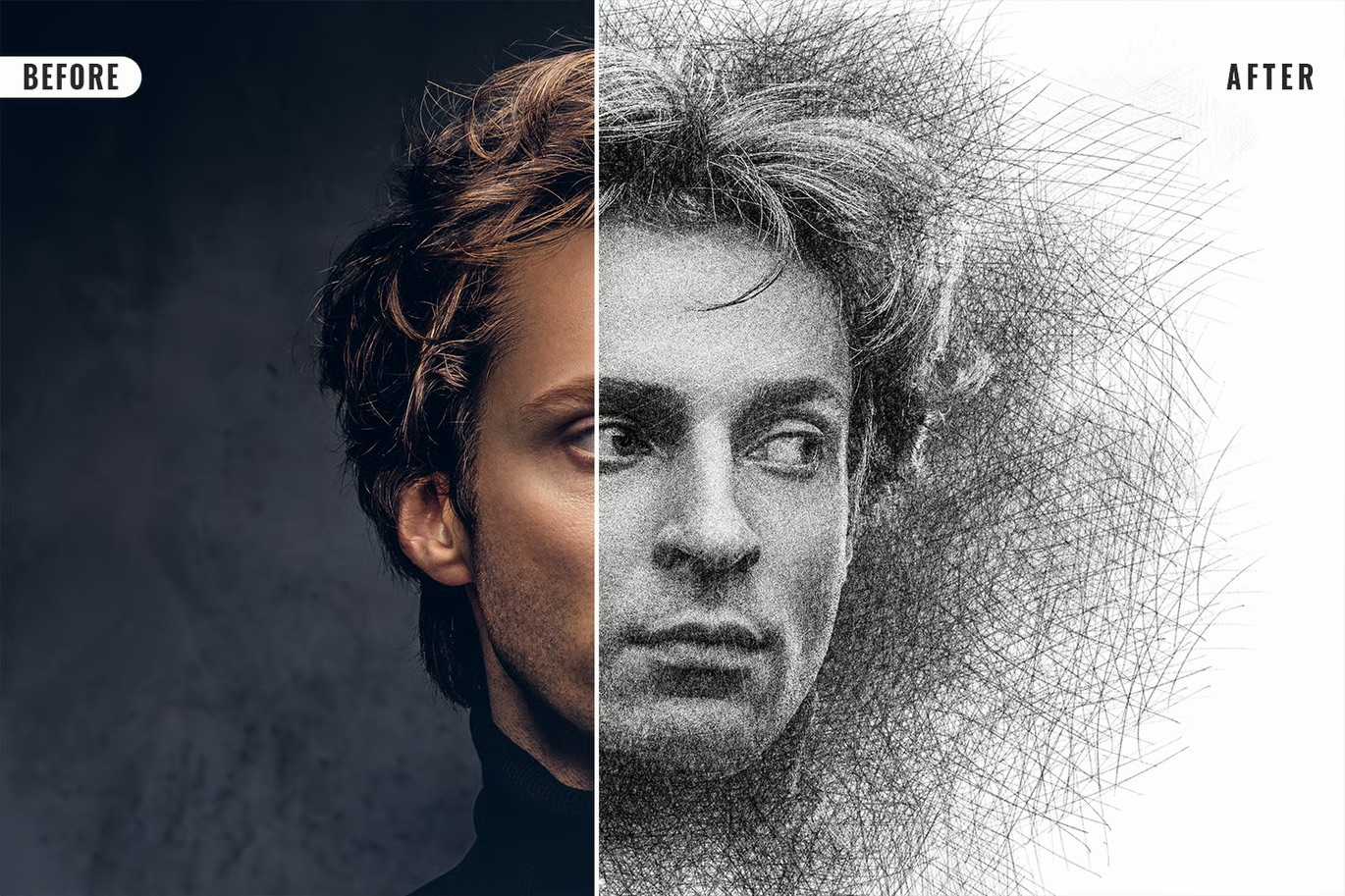 26 Digital Sketch Photoshop Effects Toolkit