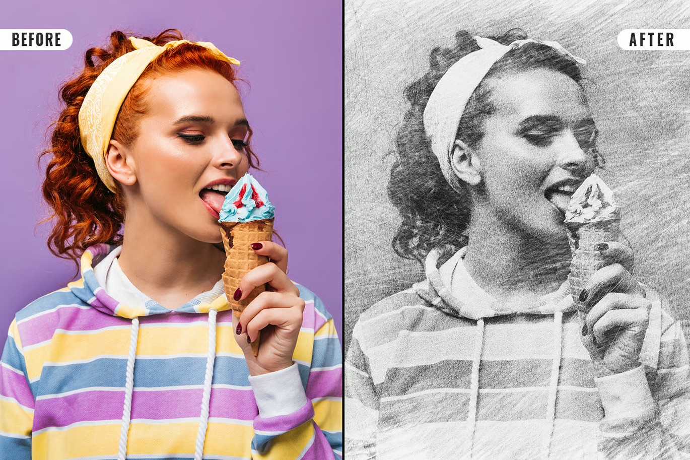 26 Digital Sketch Photoshop Effects Toolkit