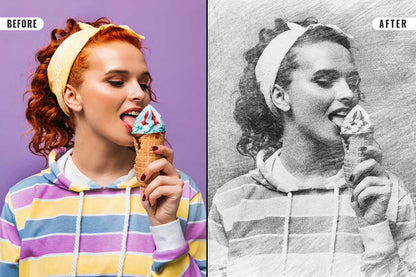26 Digital Sketch Photoshop Effects Toolkit