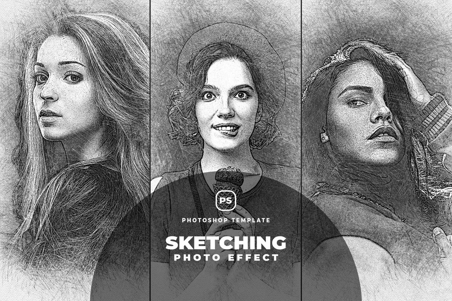 26 Digital Sketch Photoshop Effects Toolkit