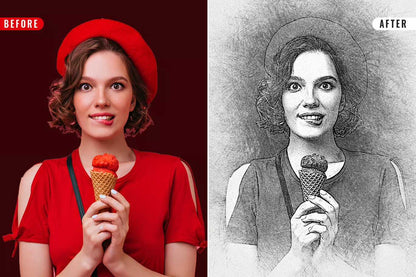 26 Digital Sketch Photoshop Effects Toolkit