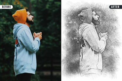 26 Digital Sketch Photoshop Effects Toolkit