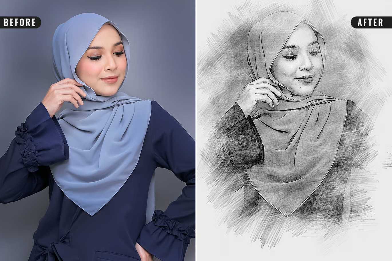 26 Digital Sketch Photoshop Effects Toolkit