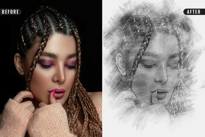 26 Digital Sketch Photoshop Effects Toolkit