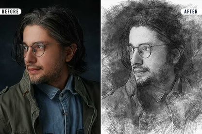 26 Digital Sketch Photoshop Effects Toolkit