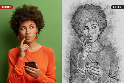 26 Digital Sketch Photoshop Effects Toolkit