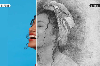 26 Digital Sketch Photoshop Effects Toolkit