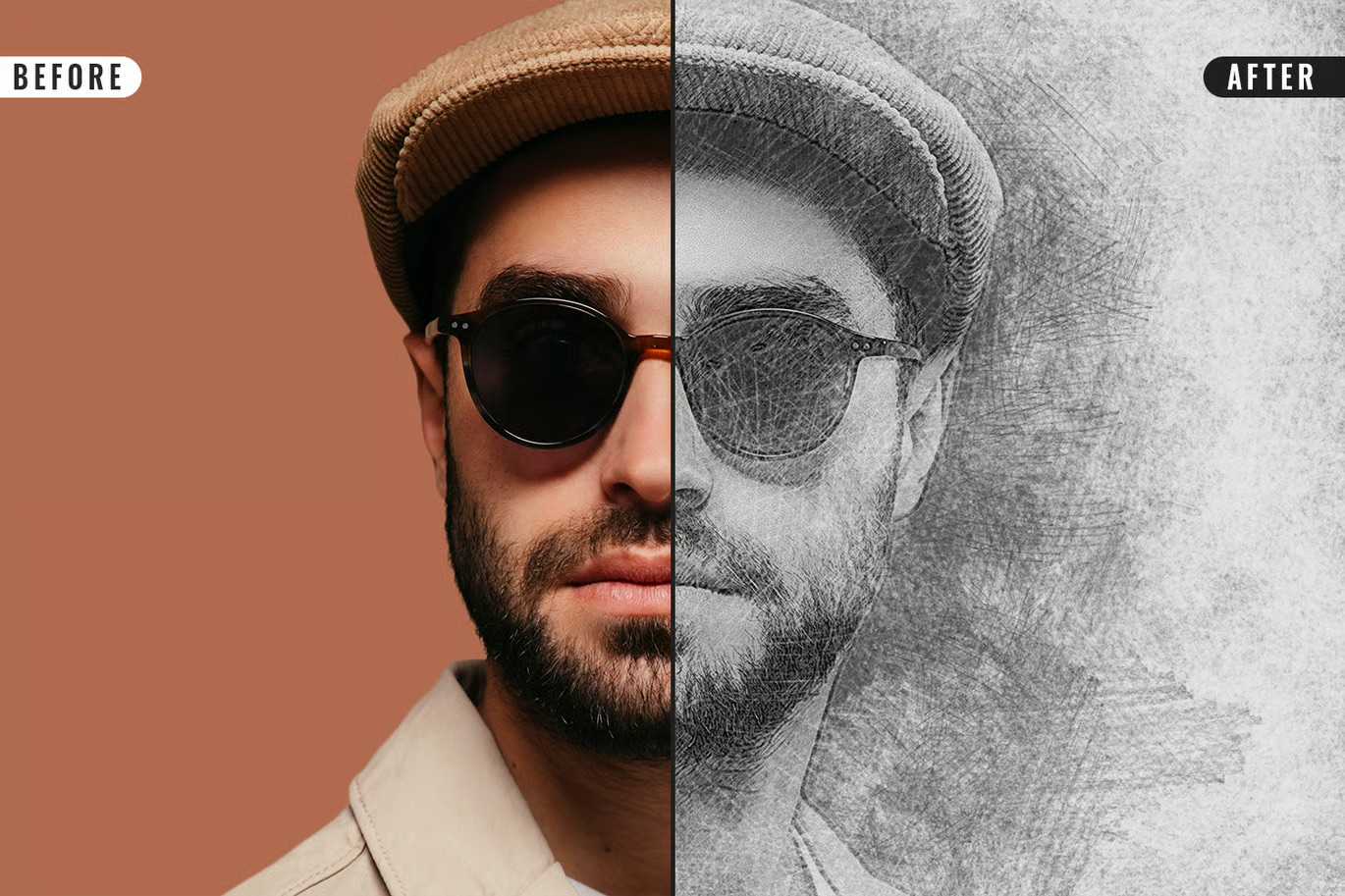 26 Digital Sketch Photoshop Effects Toolkit