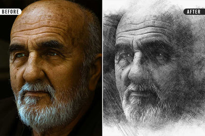 26 Digital Sketch Photoshop Effects Toolkit