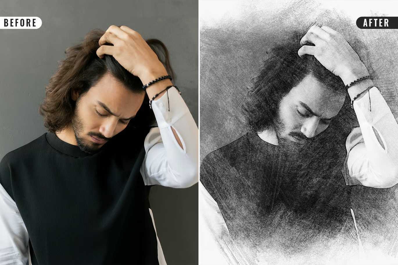 26 Digital Sketch Photoshop Effects Toolkit