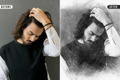26 Digital Sketch Photoshop Effects Toolkit