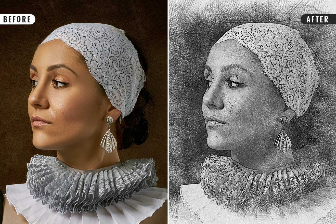 26 Digital Sketch Photoshop Effects Toolkit
