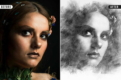 26 Digital Sketch Photoshop Effects Toolkit