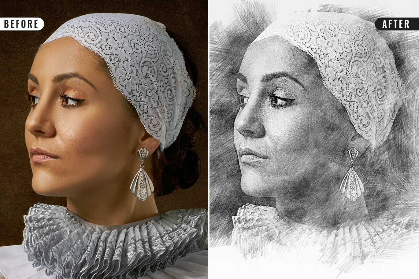 26 Digital Sketch Photoshop Effects Toolkit