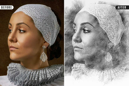26 Digital Sketch Photoshop Effects Toolkit