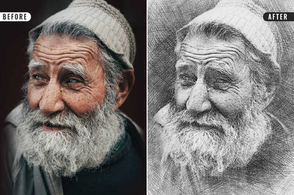 26 Digital Sketch Photoshop Effects Toolkit