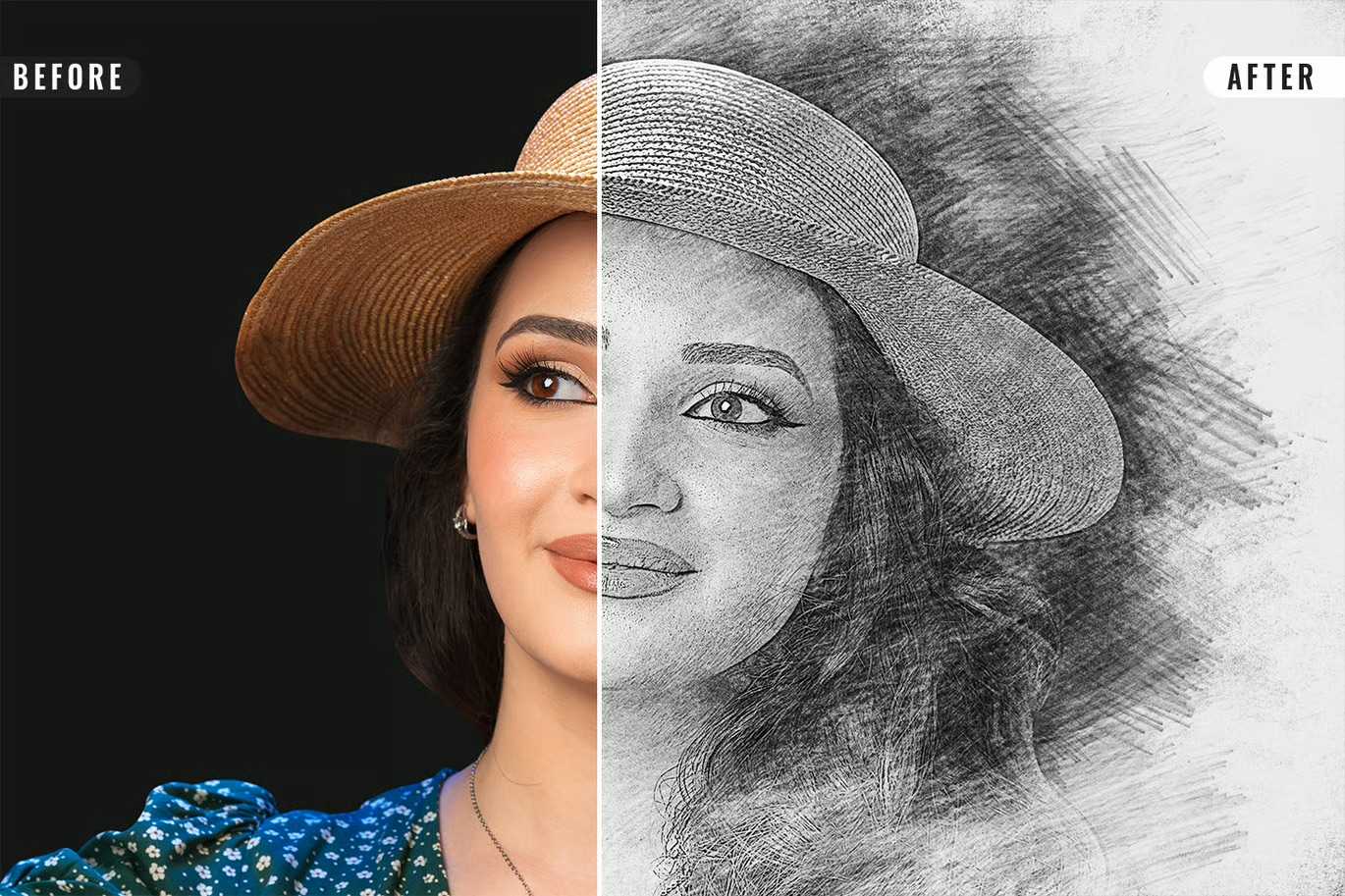 26 Digital Sketch Photoshop Effects Toolkit