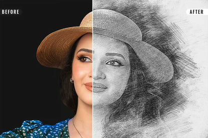 26 Digital Sketch Photoshop Effects Toolkit