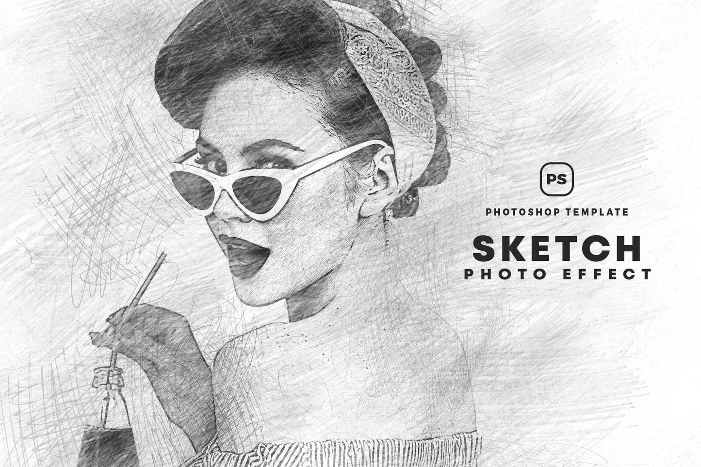 26 Digital Sketch Photoshop Effects Toolkit