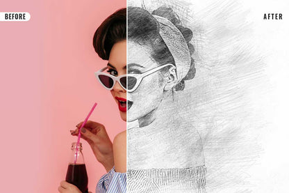 26 Digital Sketch Photoshop Effects Toolkit