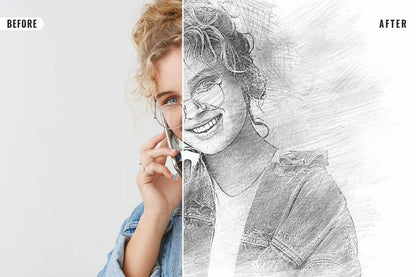 26 Digital Sketch Photoshop Effects Toolkit