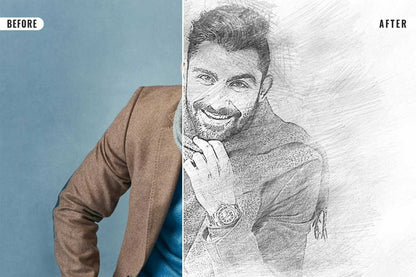 26 Digital Sketch Photoshop Effects Toolkit