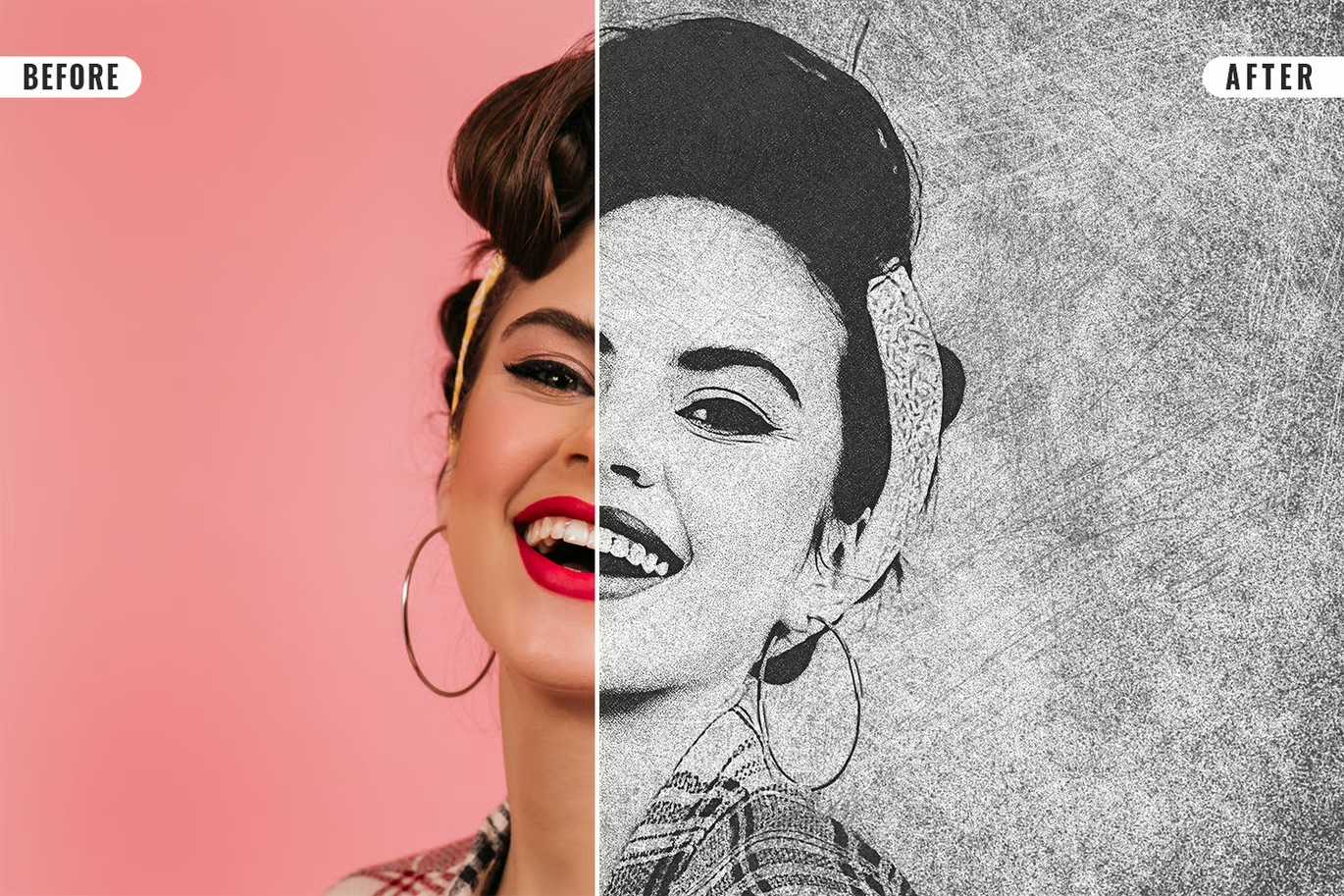 26 Digital Sketch Photoshop Effects Toolkit