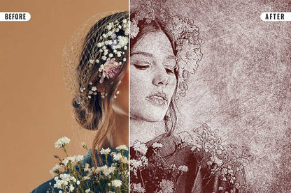 26 Digital Sketch Photoshop Effects Toolkit