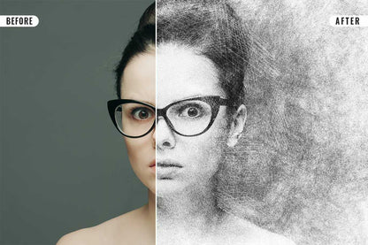 26 Digital Sketch Photoshop Effects Toolkit