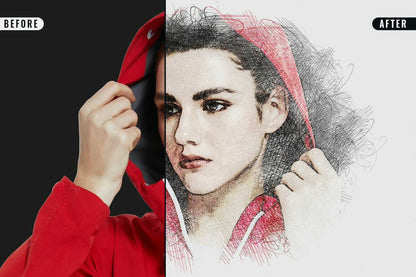 26 Digital Sketch Photoshop Effects Toolkit