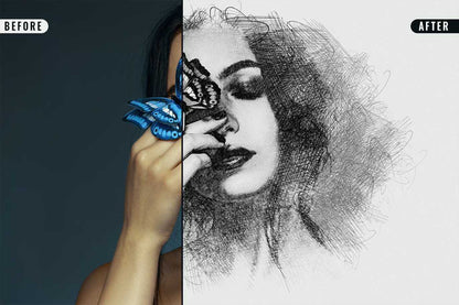 26 Digital Sketch Photoshop Effects Toolkit