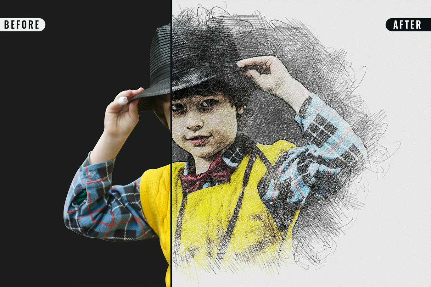 26 Digital Sketch Photoshop Effects Toolkit