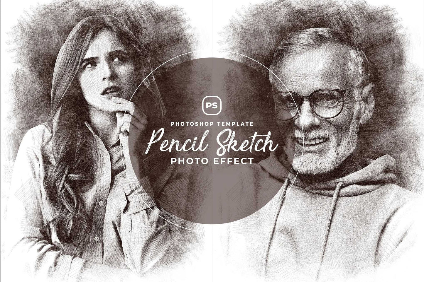 26 Digital Sketch Photoshop Effects Toolkit