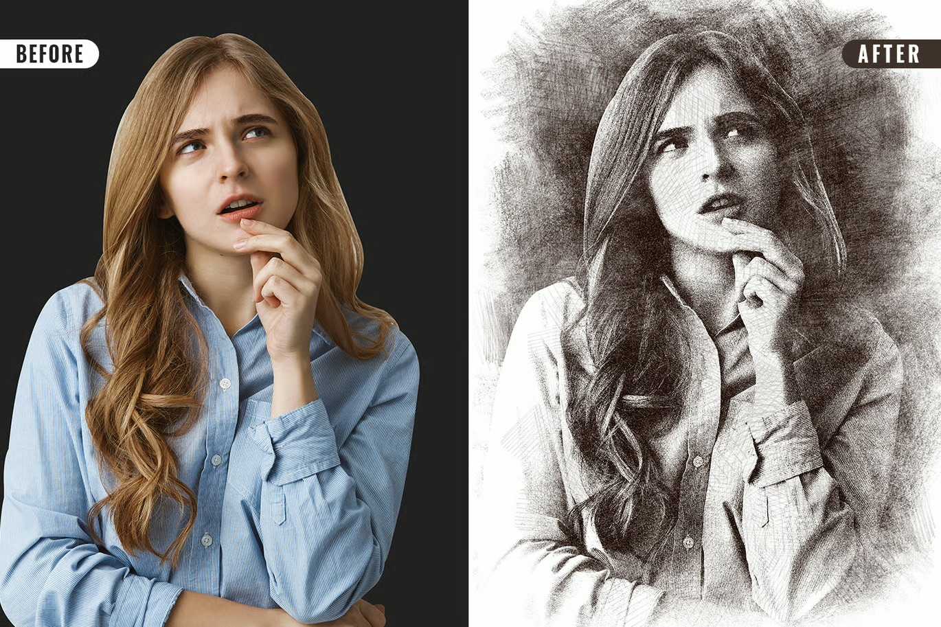 26 Digital Sketch Photoshop Effects Toolkit