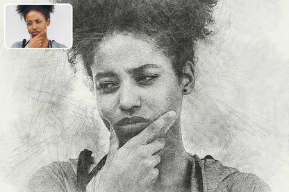 21 Creative Sketching Photoshop Effects Set