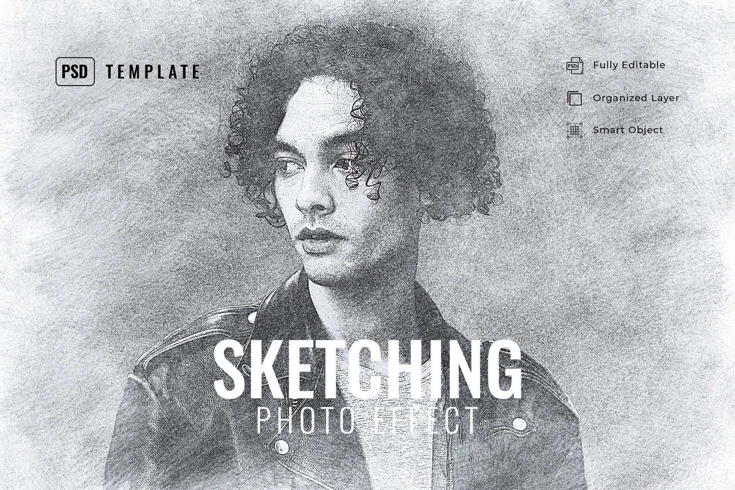 21 Creative Sketching Photoshop Effects Set