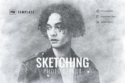 21 Creative Sketching Photoshop Effects Set