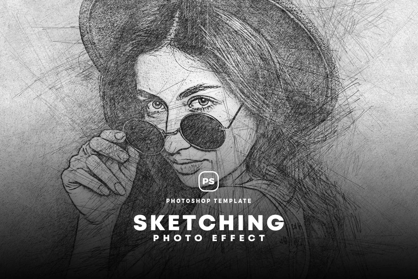 21 Creative Sketching Photoshop Effects Set