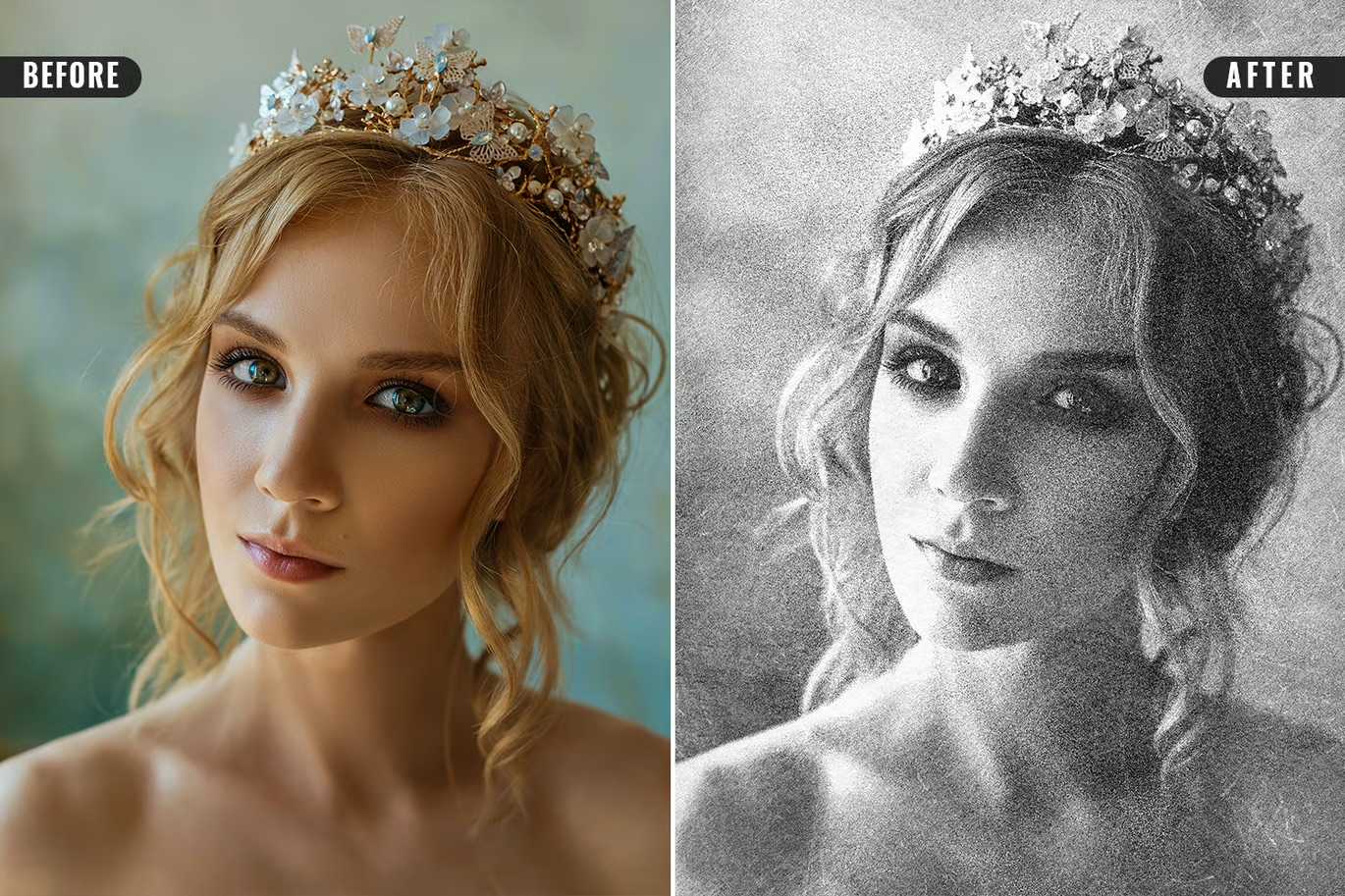 21 Creative Sketching Photoshop Effects Set