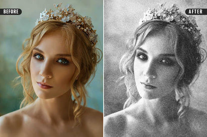 21 Creative Sketching Photoshop Effects Set