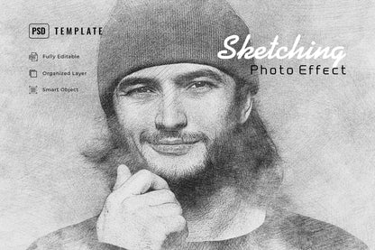 21 Creative Sketching Photoshop Effects Set