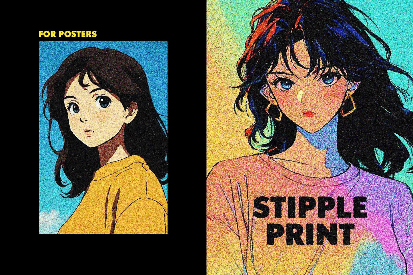21 Screenprint Photoshop Effects Bundle