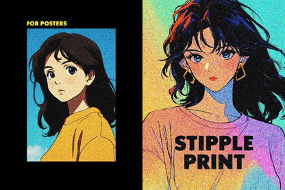 21 Screenprint Photoshop Effects Bundle
