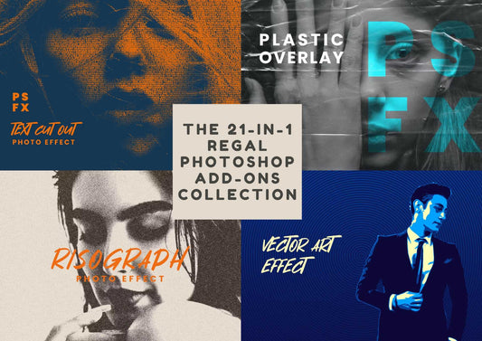 The 21-In-1 Regal Photoshop Add-Ons Collection - Photoboto