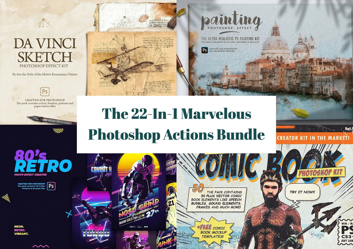 The 22-In-1 Marvelous Photoshop Actions Bundle - Photoboto