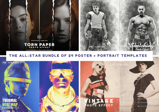 The All-Star Bundle Of 24 Poster + Portrait Templates - Photoboto
