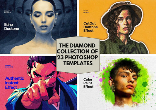 The Diamond Collection Of 23 Photoshop Templates