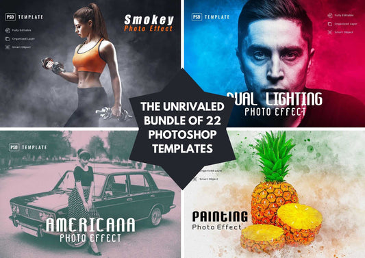 The Unrivaled Bundle Of 22 Photoshop Templates - Photoboto